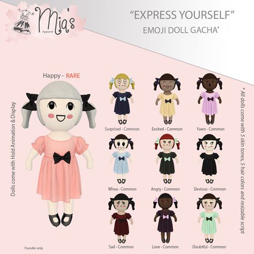 Second Life Marketplace Mia's Emoji Doll Devious Common [Wear]