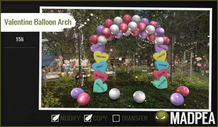 MadPea Valentine's Balloon Arch (add me!)