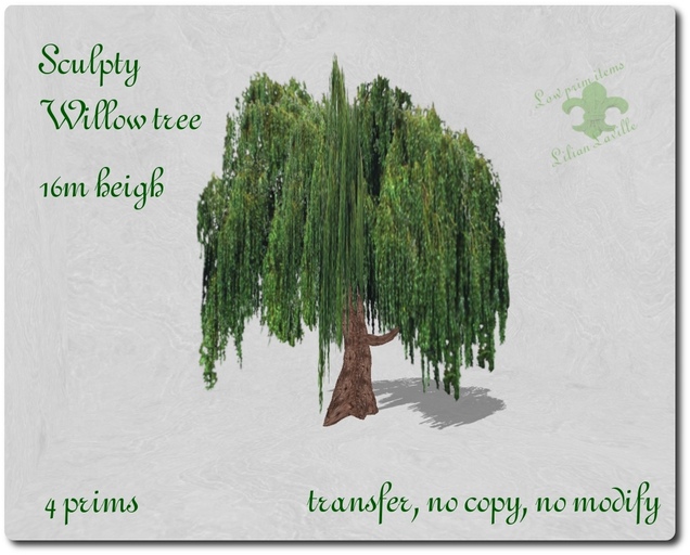 Big sculpty willow tree + shadow
