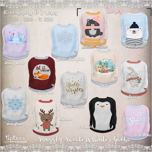. tiptoes - Snuggly Sweaters Winter - Snow Fox [ Bebe ]