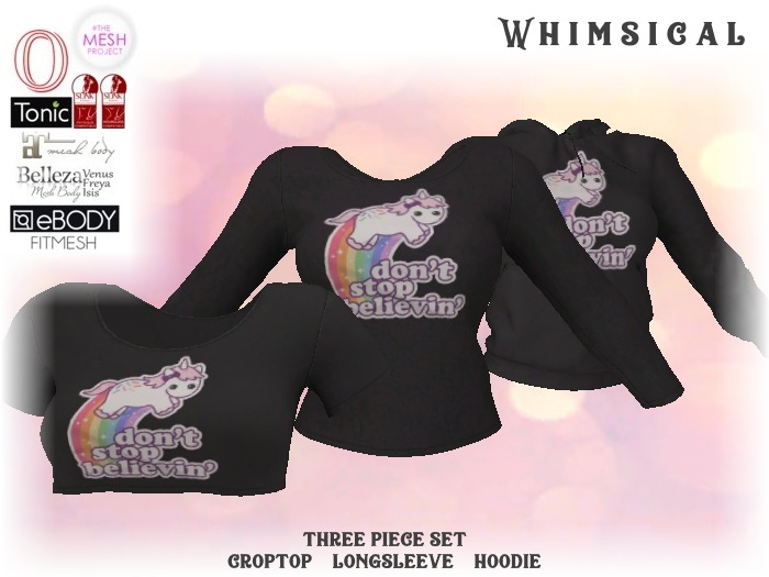 [Whimsical] Girl's Mesh Tops - Believe Unicorns