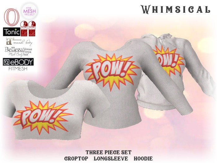 [Whimsical] Girl's Mesh Tops - Comic Pow