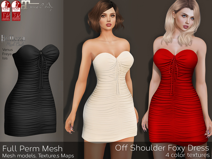 D39 Strapless Dress Foxy