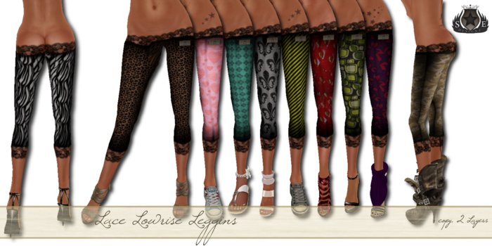 [SE*Designz] Lace Leggings Lowrise - Retro