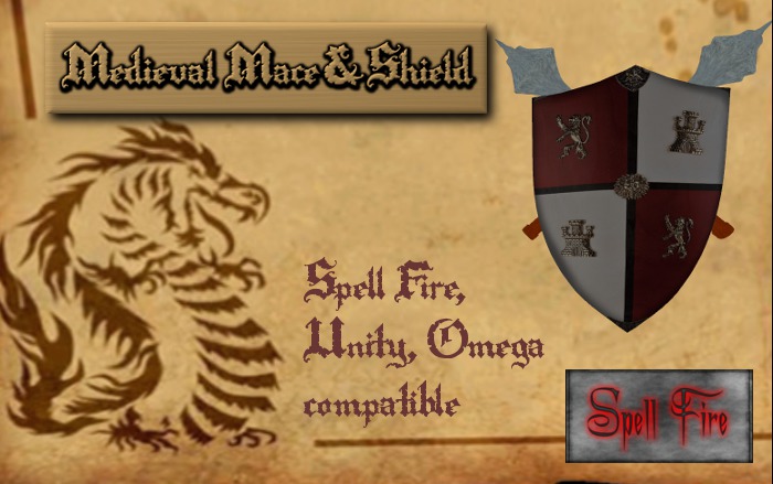 Medieval Shield & Mace )>SF<( 1v4 boxed
