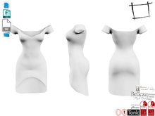 Dae Obj FBX For Off Shoulder Hem Dress Slink, Maitreya, Ocacin Voluptuous, Belleza, Tonic, Classic 5 Sizes