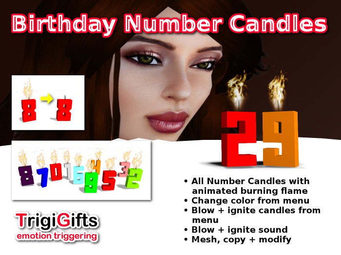 Birthday Number Candles (TrigiGifts)