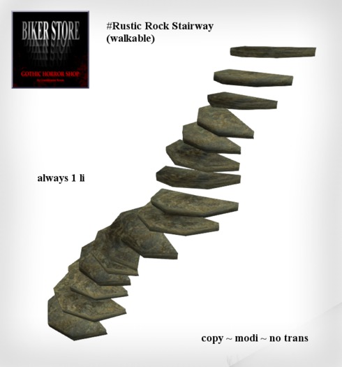 #Rustic Rock Stairway (walkable)