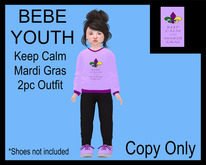 Steph-0-Bee's - Keep Calm Mardi Gras (Bebe Youth)