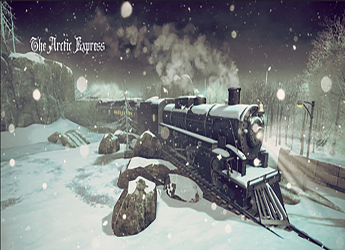 4 -DRD- AE - Arctic Express - Train Car Set - RARE