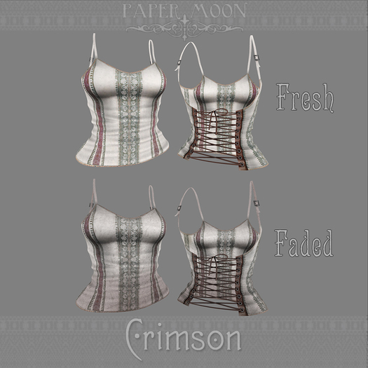 *pm* Yilwu: Lace Up Tank - Crimson