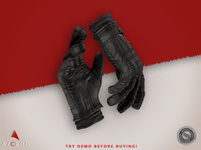 //Ascend// Hunter Bento Gloves Leather Black 