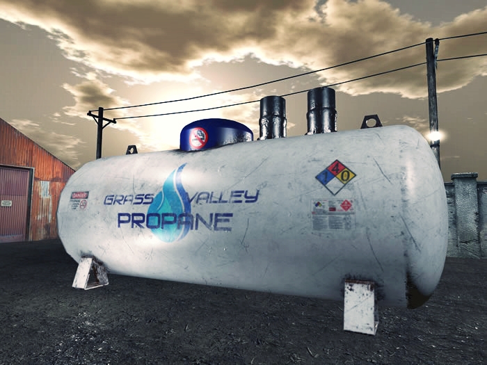 Industrial Propane Tank - Mesh - 5 prim 