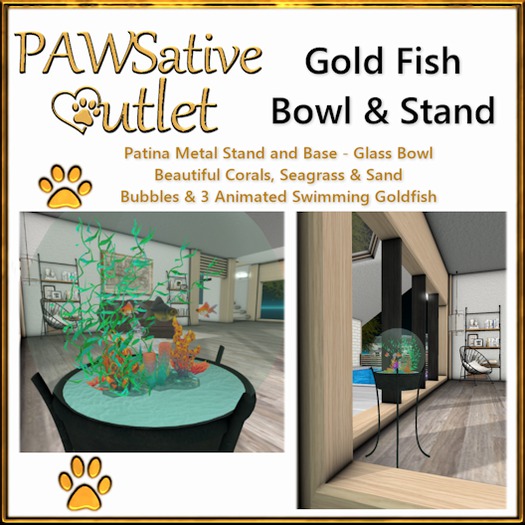 Animated GoldFish Bowl wStand