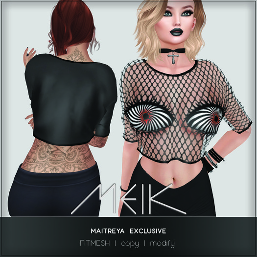 // MEIK \\ "HYPNOT-EYES - FISHNET" Batwing-T