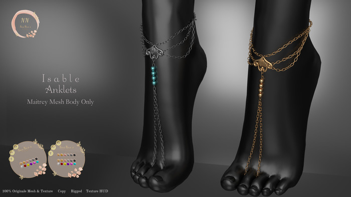 NaaNaa's Isabel Anklets Gold [Wear Me]