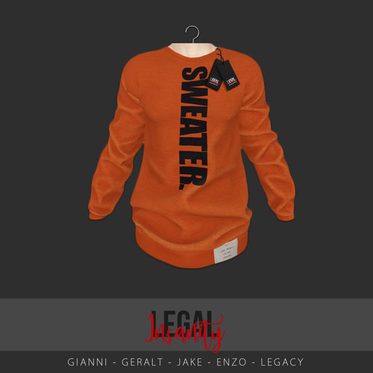 Legal Insanity - Ciro burnt orange sweaters