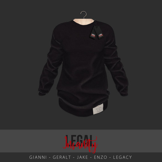 Legal Insanity - Ciro charcoal sweaters