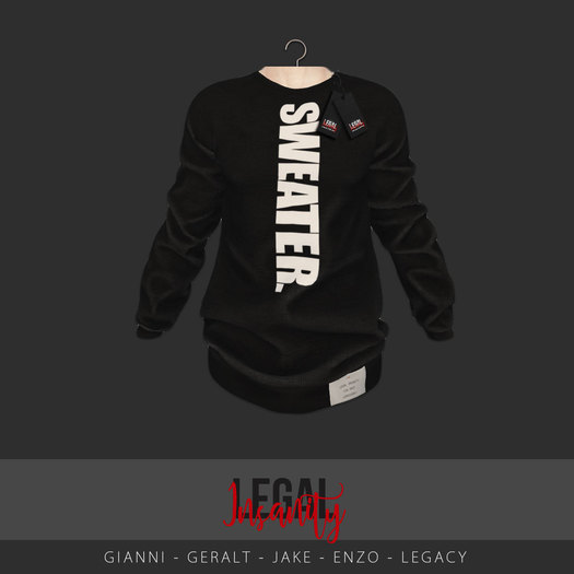 Legal Insanity - Ciro coal sweaters