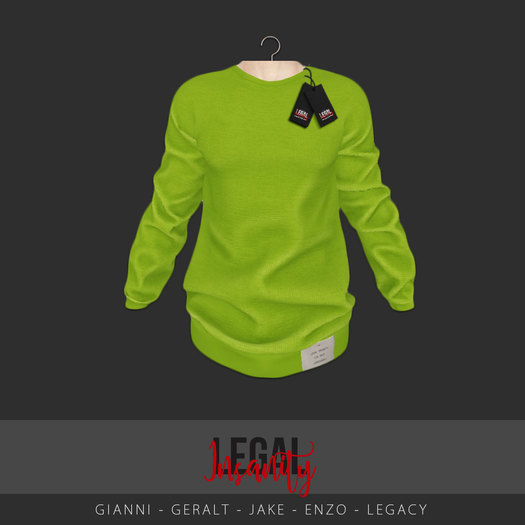 Legal Insanity - Ciro lime sweaters