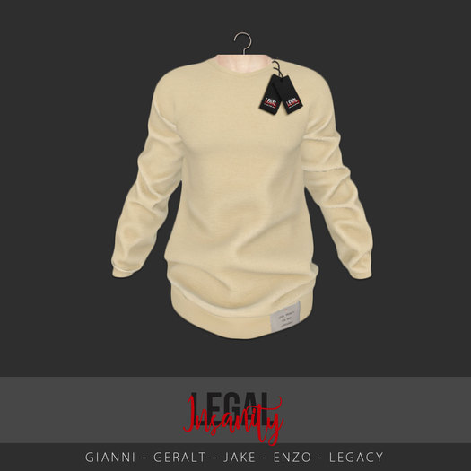 Legal Insanity - Ciro parchment sweaters