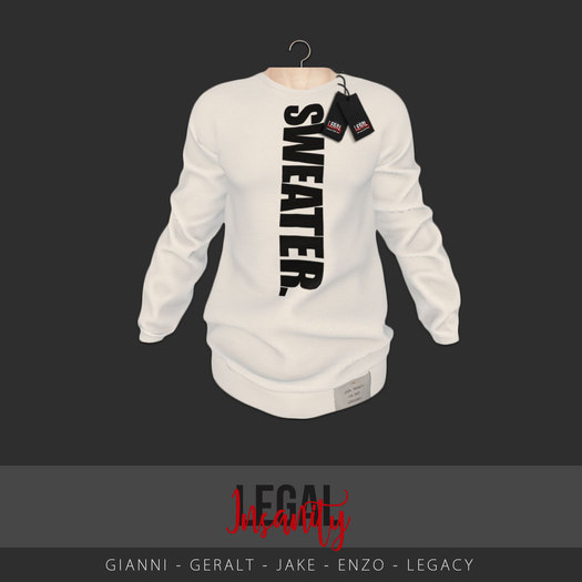 Legal Insanity - Ciro white sweaters