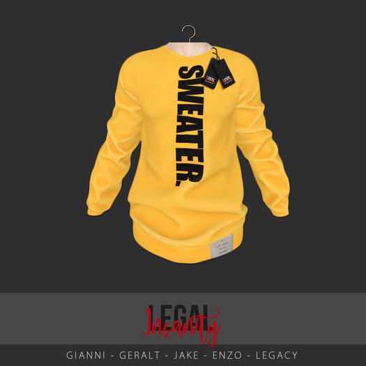 Legal Insanity - Ciro yellow sweaters