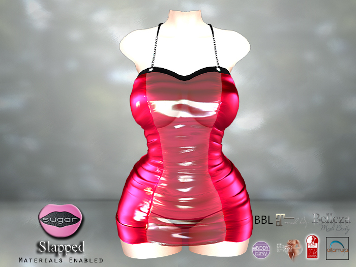 :-:SUGAR:-: Slapped Dress {RED HUD}