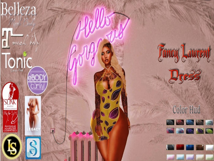.~LS~FANCY LAURENT DRESS / HUD{ADD TO UNPACK}