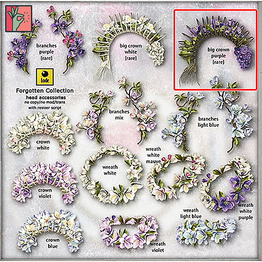 *LODE* Head Accessory - Forgotten Crown BIG [purple] RARE