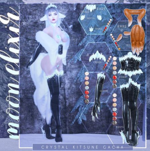 Moon Elixir - Crystal Kitsune - 15 - Hour - Corset - Red