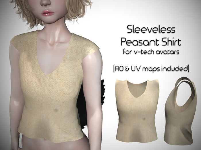 LMF V-Tech Sleeveless Peasant Shirt