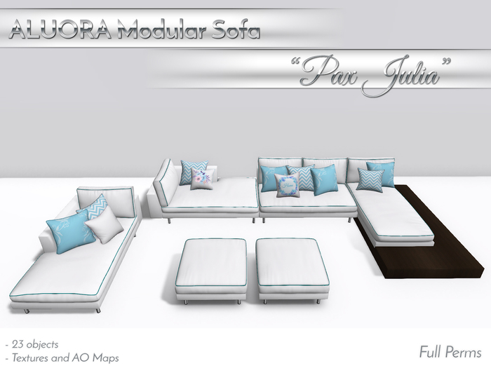 ALUORA Modular Sofa "Pax Julia" - Full Perms