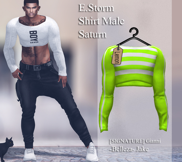 E.Storm Shirt Male. Saturn Lemon