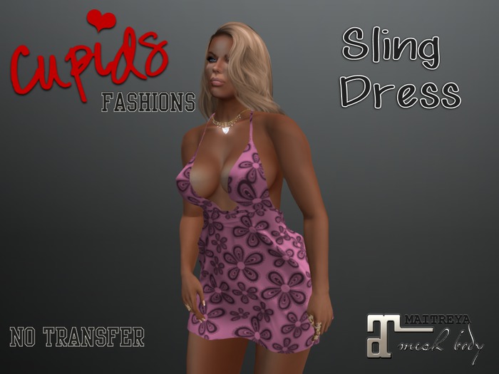 *CF* SLING DRESS MAITREYA PINK PAISLEY