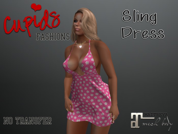 *CF* SLING DRESS MAITREYA PINK DAISY