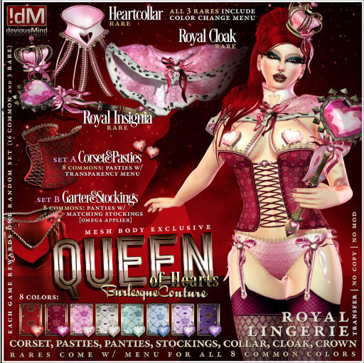 !dM Queen Of Hearts **SAPPHIRE** (BOX #6A HOURGLASS)