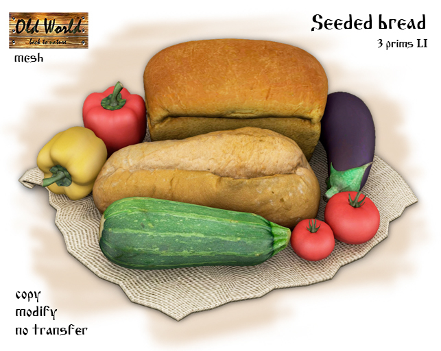 Seeded bread with veggies v2 - Old World - Medieval / Rustic