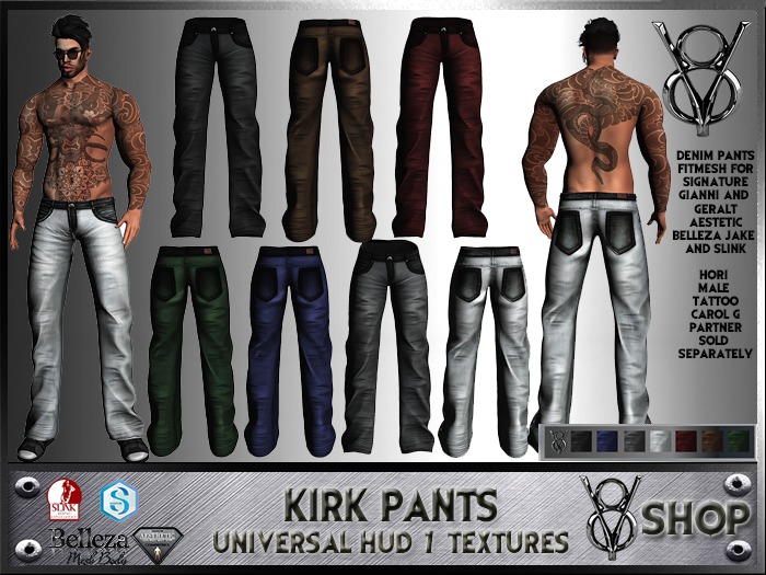 +V8 SHOP+ KIRK PANTS UNIVERSAL HUD 7 TEXTURES+