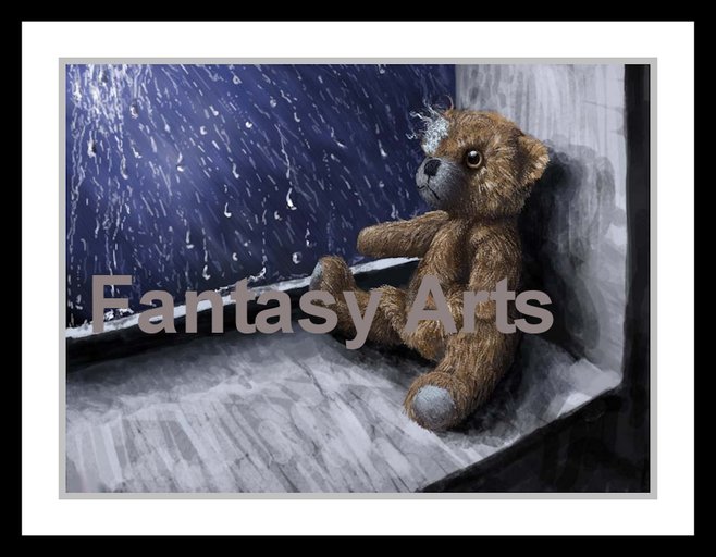 Fantasy Arts Bear Near Window