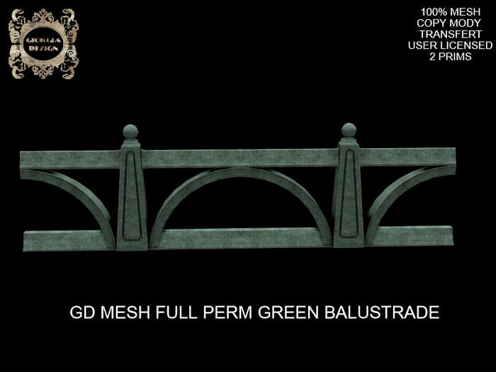GD MESH FULL PERM GREEN BALUSTRADE