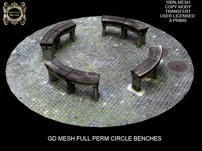 GD MESH FULL PERM CIRCLE BENCHES