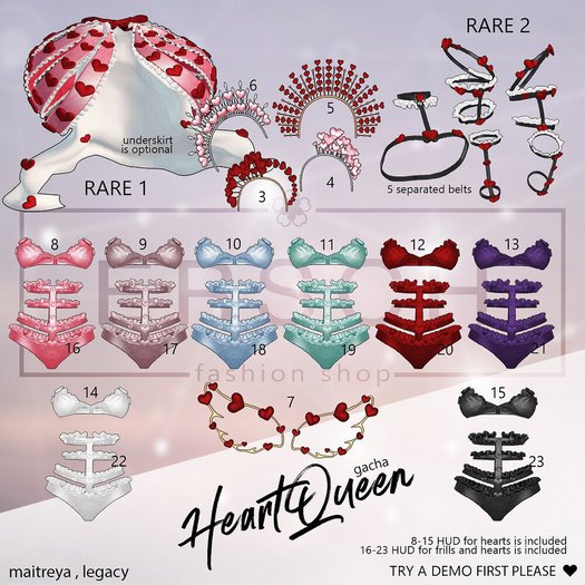 21. ERSCH - HeartQueen Gacha {Lara} bottom -violet-