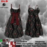 Strap Sundress gothic black skulls red mask