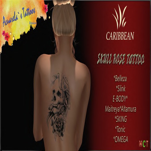 SKULL ROSE TATTOO (BOX wear me)