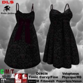 Strap Sundress gothic black velvert ornaments red boxed