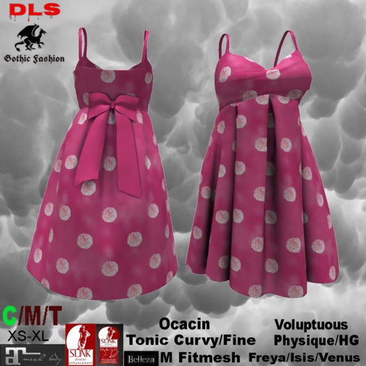 Strap Sundress pink white flowers boxed