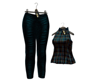 ** Harmonia Original Green Tartan Mey Pants Outfit Maitreya