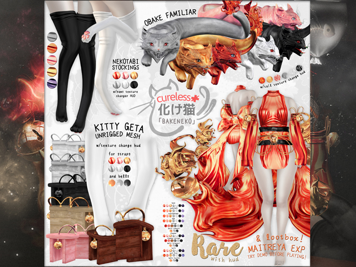 CURELESS [+] Bakeneko / GACHA FULLSET with all RARE / MAITREYA