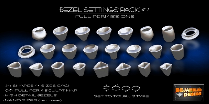 Full Perm Sculpted Bezel Pack #2